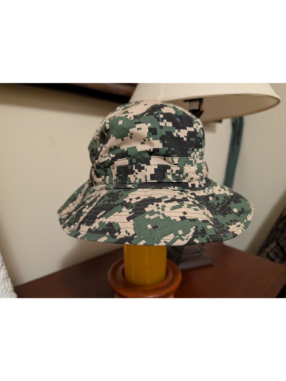 Green Digital Camo Boonie OSFM Bucket Hat Cap Camouflage Military Style